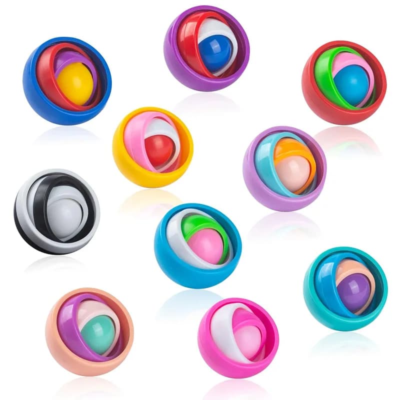 Finger Gyroscope Fidget Spinner Ball Infinite Flip Decompression Sensory Toys ADHD Autism Stress Relief Gifts For Adults & Kids