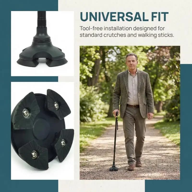 Anti-slip toe for Walking Sticks, Trekking Stick Covers, Hiking Stick Protectors for Seniors, Stick Terminal Mats