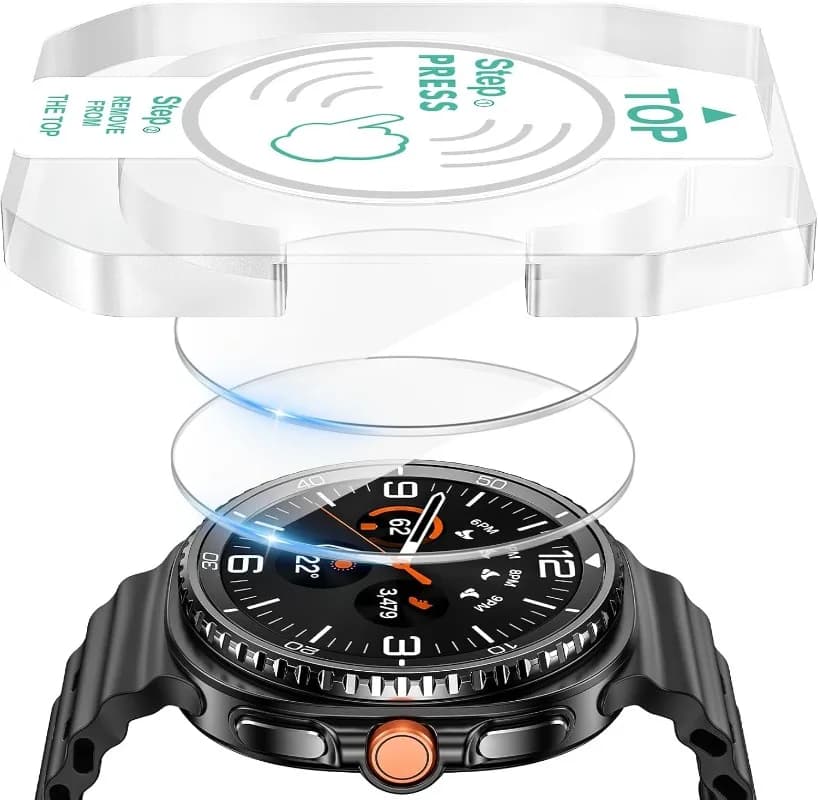 2 pezzi in vetro temperato per Samsung Galaxy Watch 8 Classic/8 40mm 44mmCover protezione schermo antigraffio con strumento kit di installazione facile