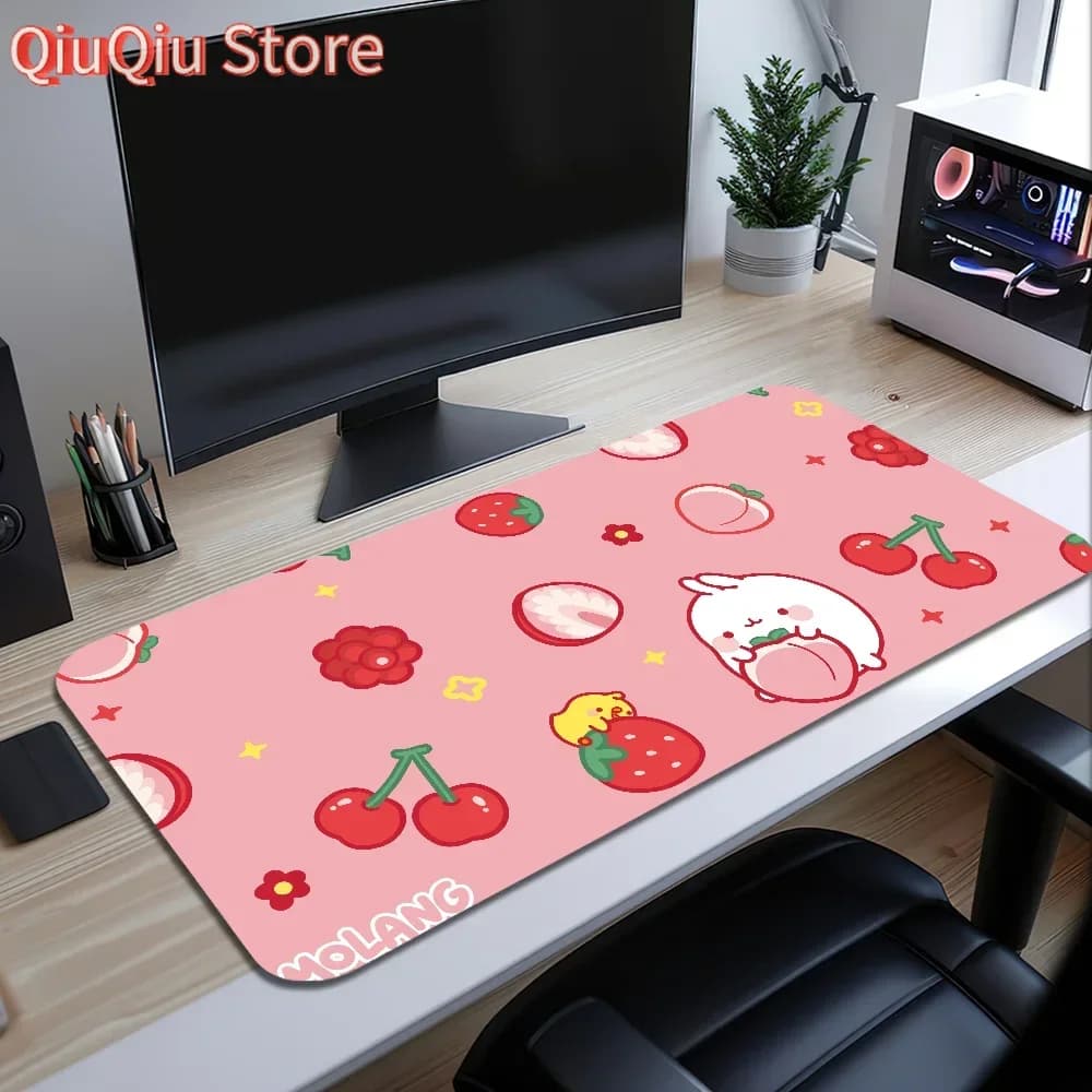 Cartoon M-Molang Mouse Pad Tappetino da scrivania grande Tastiera ergonomica per ufficio in gomma PC antiscivolo Anti-caduta Casa personalizzata Miglior prezzo