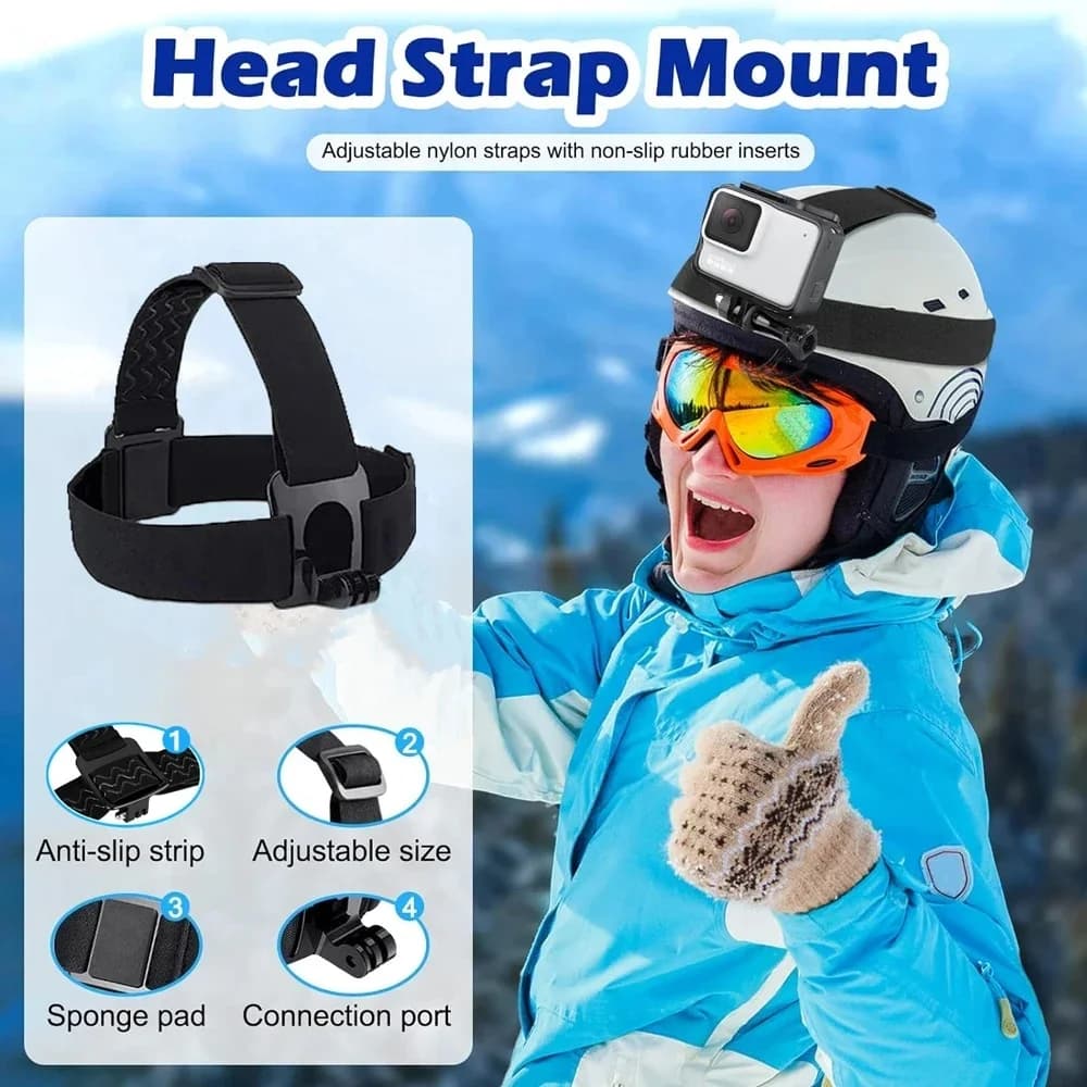 COOL DIER For GoPro Belt Pettorale Adjustable Sling Pettorale Elastico For GoPro Hero 13 12 11 DJI Action 4 3 Insta360 X4