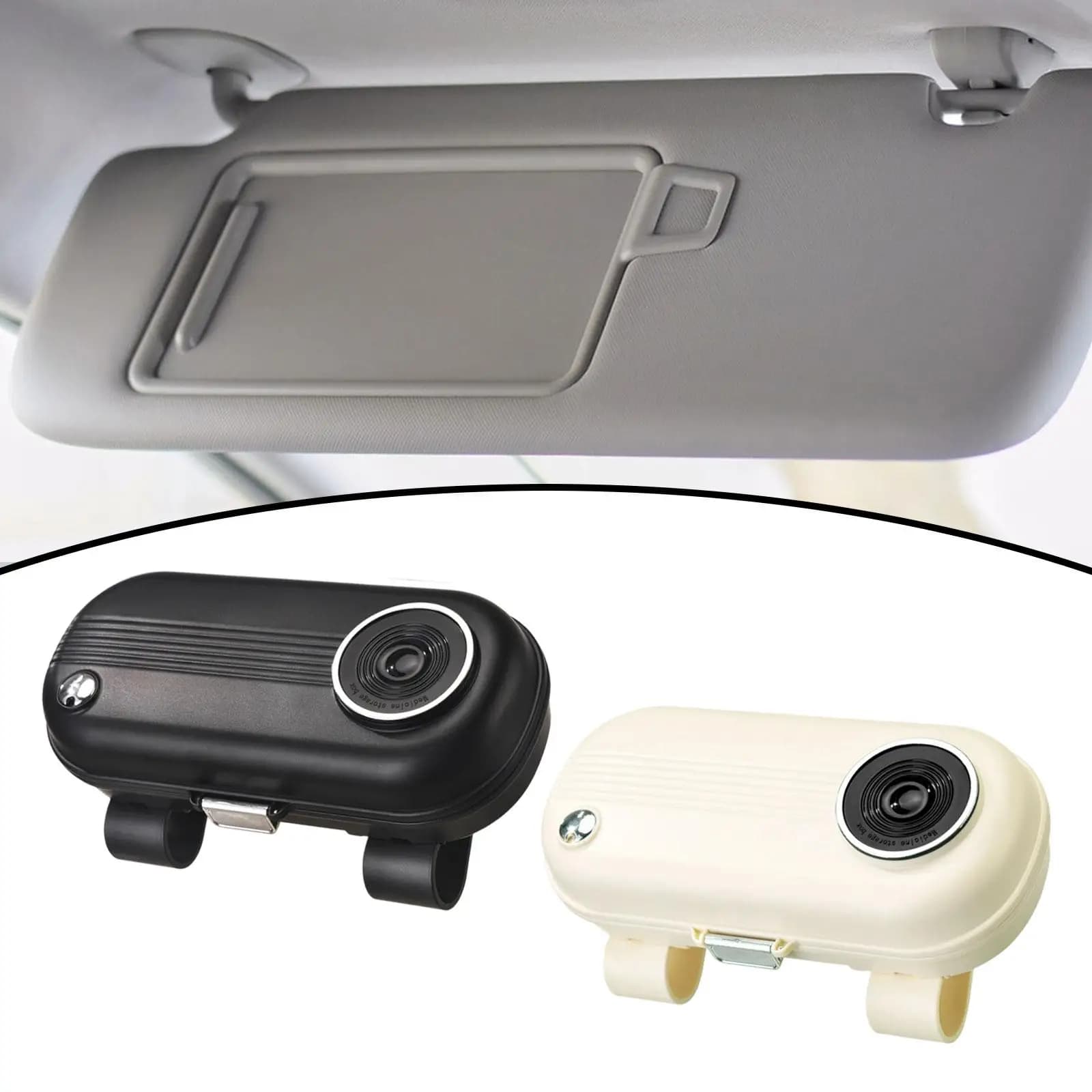 Porta occhiali da sole per visiera parasole per auto Organizer universale per borsa per visiera per auto