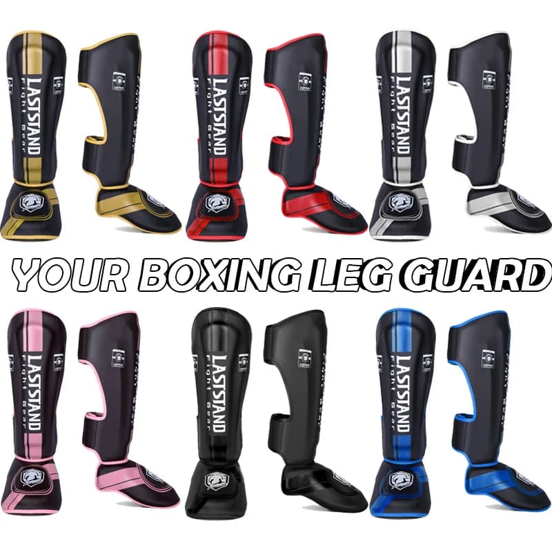 1 paio di parastinchi da boxe MMA supporto per caviglia uomo donna attrezzatura per Kickboxing protezioni per Karate Sanda Muay Thai Legging