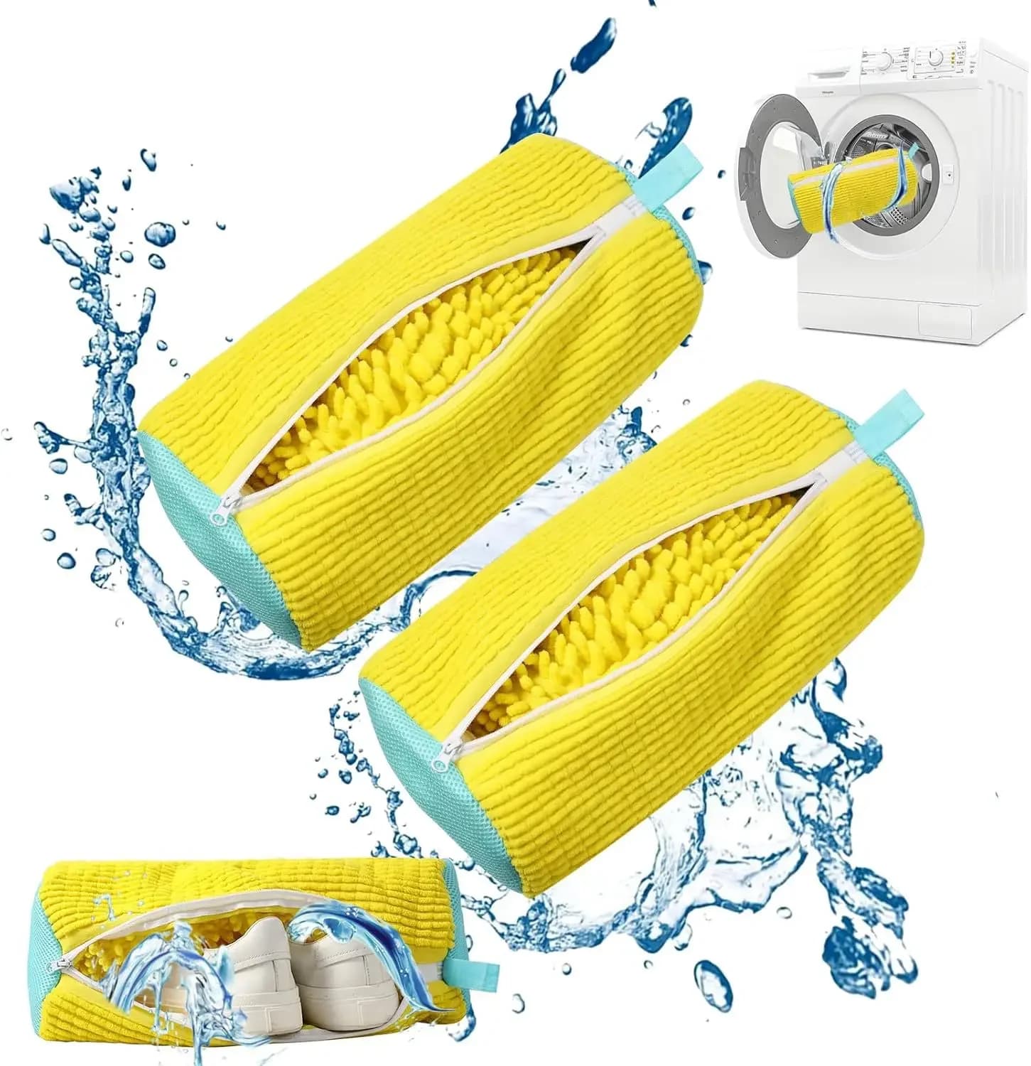 Special Laundry Bag for Washing Machines - Shoe Cleaning Hair Care Products Organizer - Durable Mesh Cleaning Bag