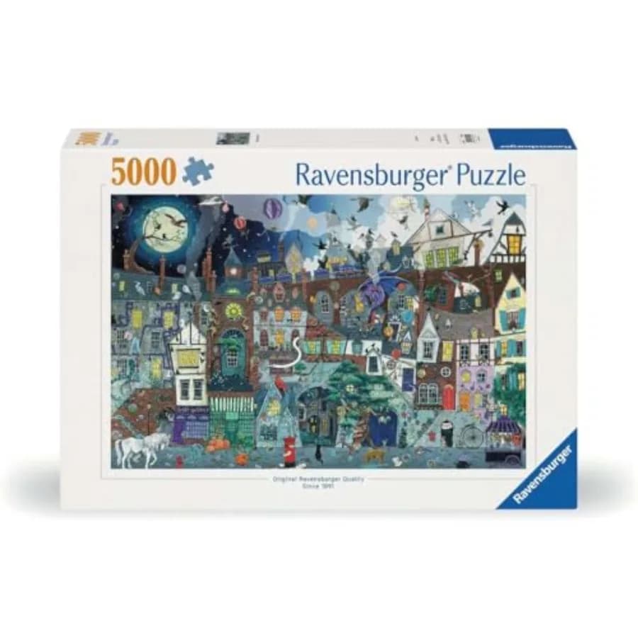 Fantasy Street - Puzzle da 5000 pezzi - Immagine straordinaria - Bellissimo e intricato - Olde Victorian Street Faire - Premium Q