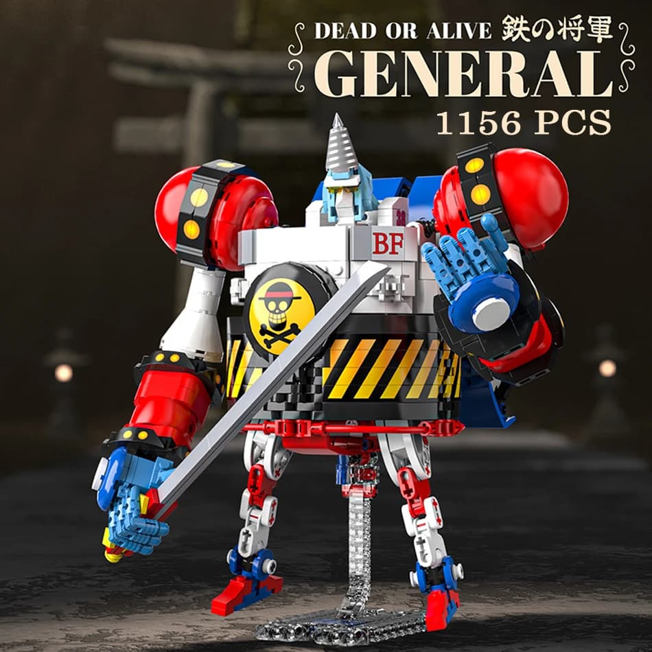 Modello di Mech Pirata in Ferro, Blocchi da Costruzione, Robot Guerriero Meccanico, Mattoncini Assemblabili, Giocattolo, Ornamenti per la Casa, Regalo per Bambini
