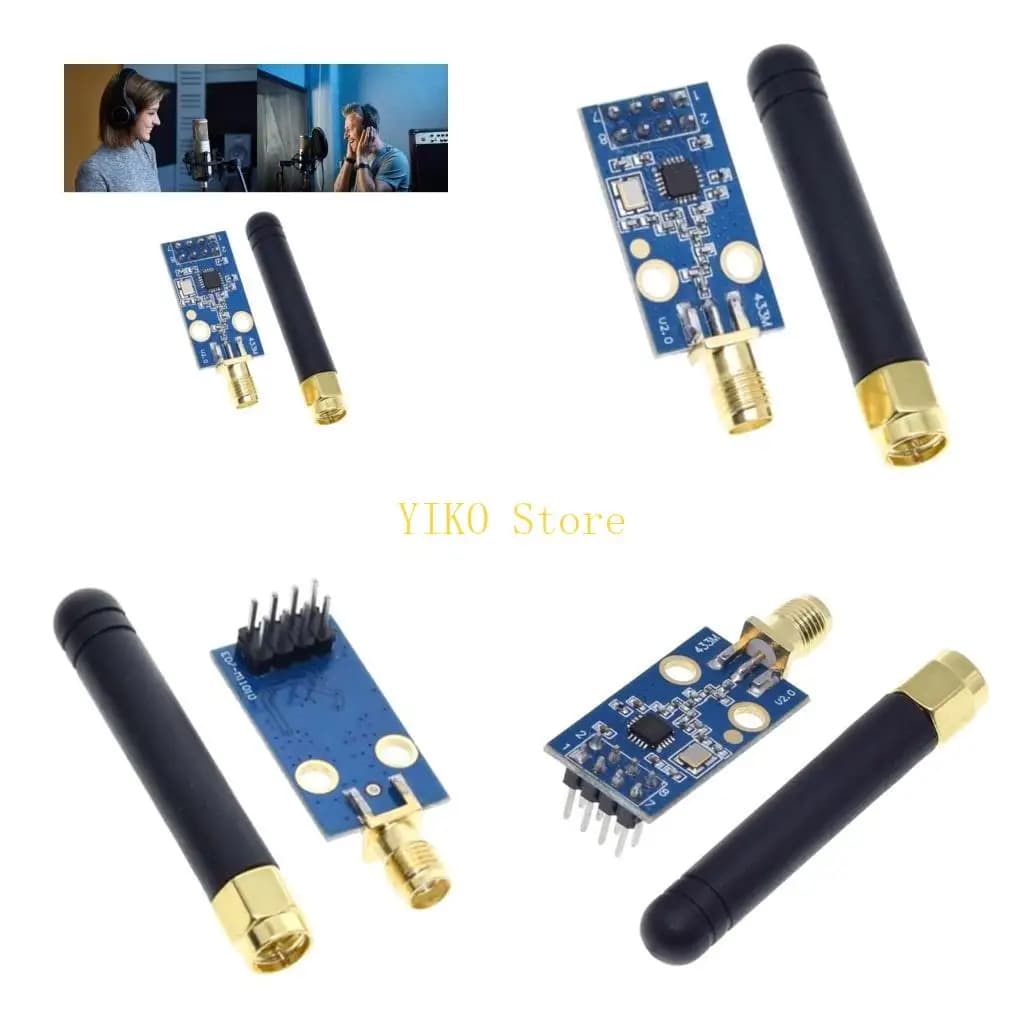 Modulo comunicazione RF ricetrasmettitore K32C CC1101 433 MHz con antenna a segnale forte per trasmissione dati a lungo