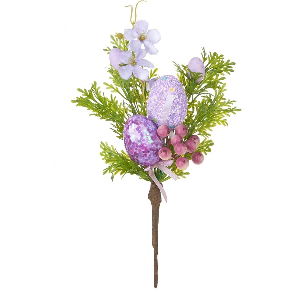 Ramo d'Albero Creativo con Uova in Schiuma, Bouquet di Uova di Pasqua Artificiali Colorate, Piante Finte Simulate Fai-da-Te per Feste e Festival