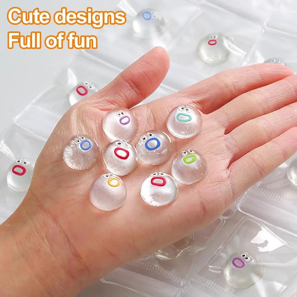 1/10 Pezzi Mini Squishies con Espressioni, Giocattoli Antistress Sensoriali, Accessori da Scrivania Carini, Regali per Bambini