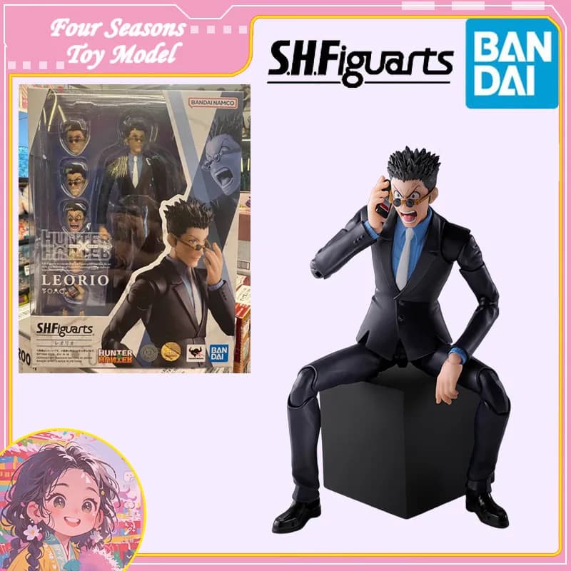 Spedizione Rapida Bandai Anime HUNTER×HUNTER SHF LEORIO Modellino Originale Articolato Giocattoli Action Figure Ornamenti da Collezione per Bambini