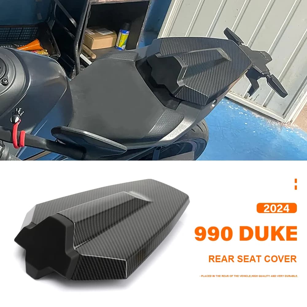 Moto Passeggero Coprisedile Posteriore Cowl Solo Passeggero Carena In Fibra di Carbonio/Nero Per 990 Duke 990Duke 990 DUKE 2024