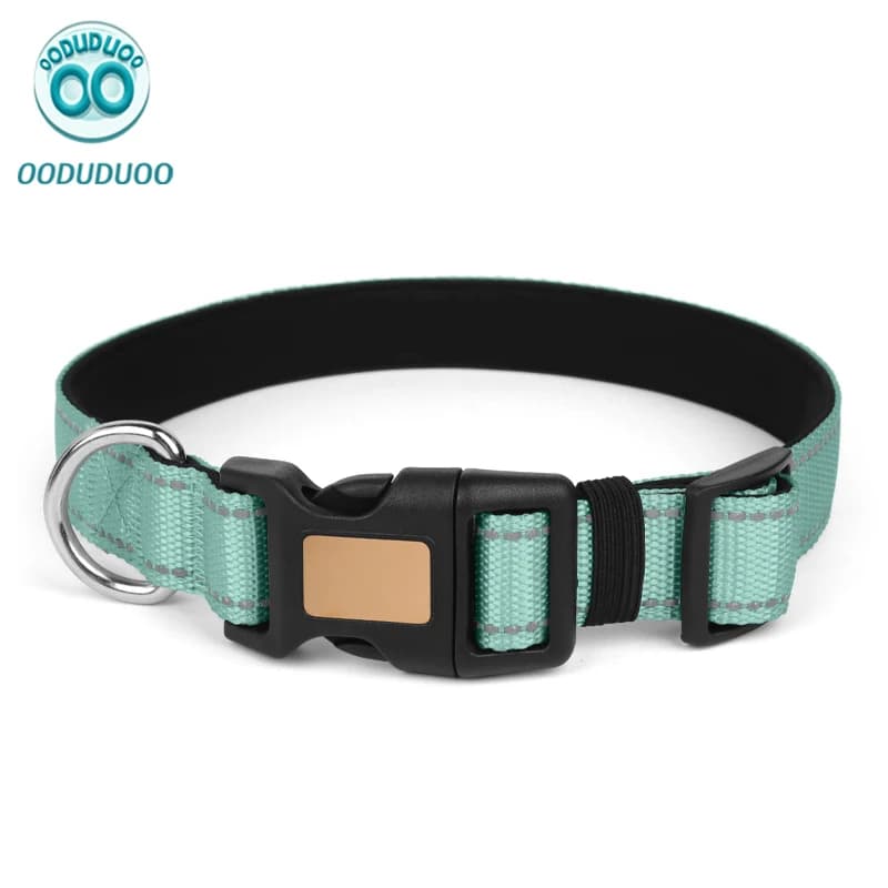 OODUDUOO Collare per cani regolabile riflettente anti-smarrimento a prova di fuga con guinzaglio per animali domestici di piccola/mediana Attrezzatura da addestramento durevole per cani