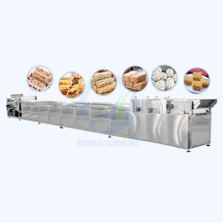 Barretta di caramelle automatica per noci Muesli che produce linea di produzione di barrette energetiche per proteine di cereali