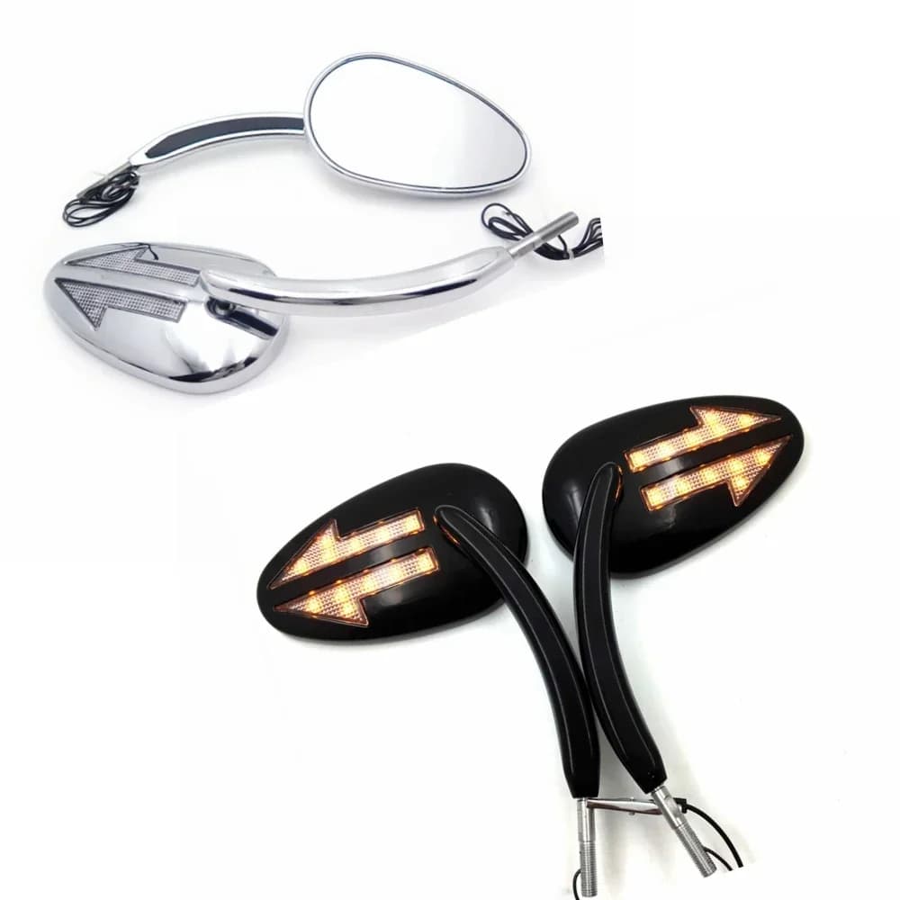 Parti del motore Freccia integrata Indicatori di direzione a LED Specchio per Harley-Davidson Adatto a Softail 1997-2017/2015-later FLRT