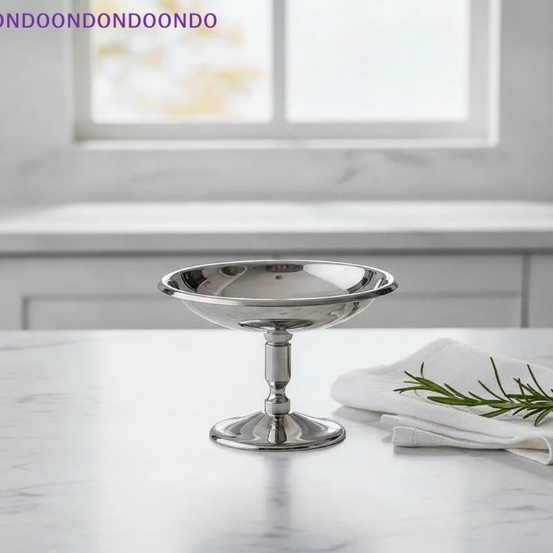 Stainless Steel Pedestal Dessert Stand With Glossy Mirror Finish And Exquisite Design Perfect For Wedding Afternoon Tea Party