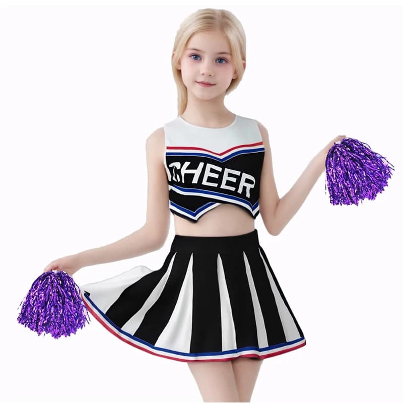 NUOVO costume sportivo uniforme da cheerleader, carnevale, studente, settimana del libro, cosplay, vestito da festa operato