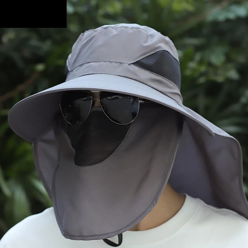 Men's Sun Hat Tinta Unit with Collo Protection, Breathable, Fashion, Casual, Anti-Insects, for Hiking and Fishing Open