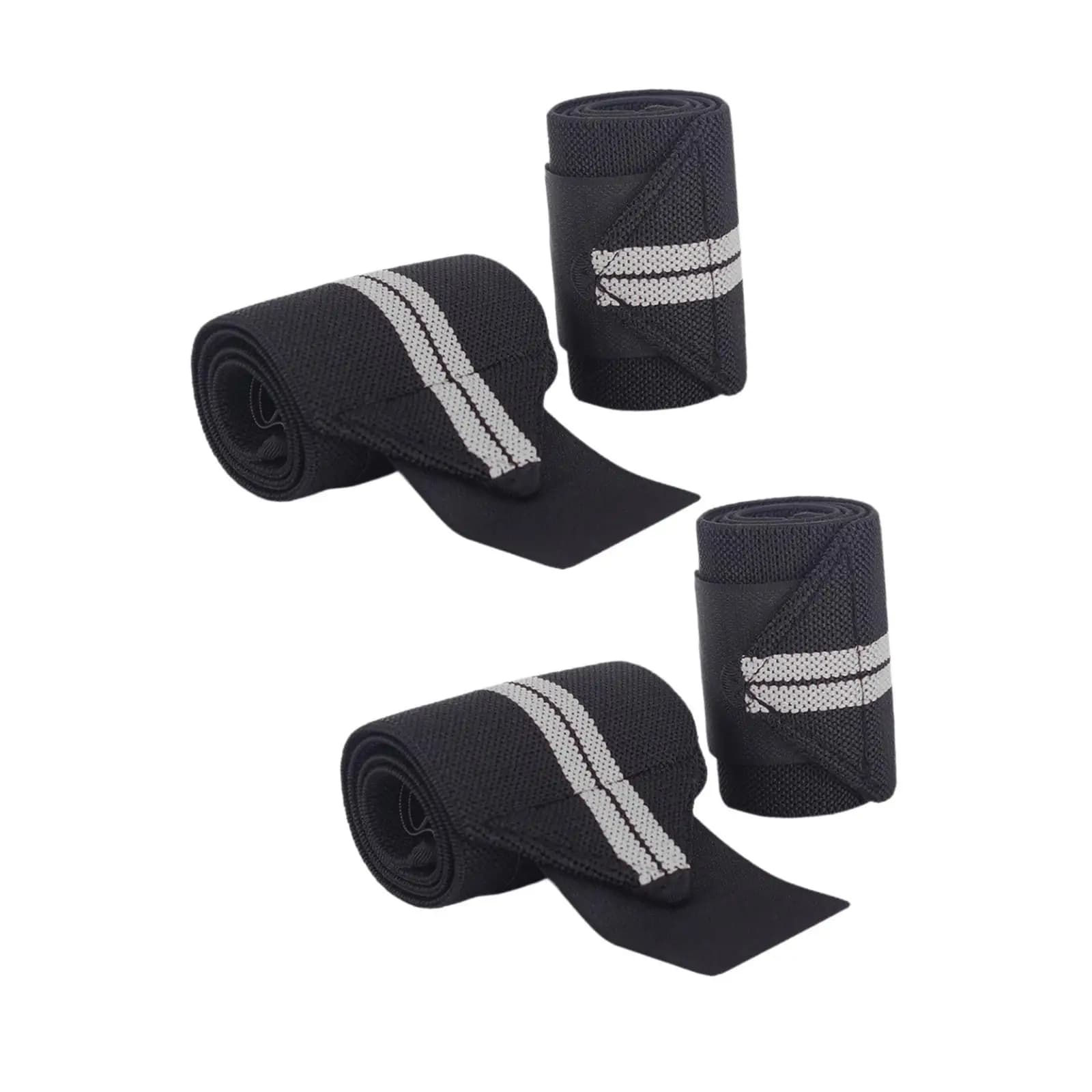 Fasce da Polso in Nylon e Gomma per Sollevamento Pesi, Supporto Compressivo, Protezione Sportiva per Allenamento in Palestra