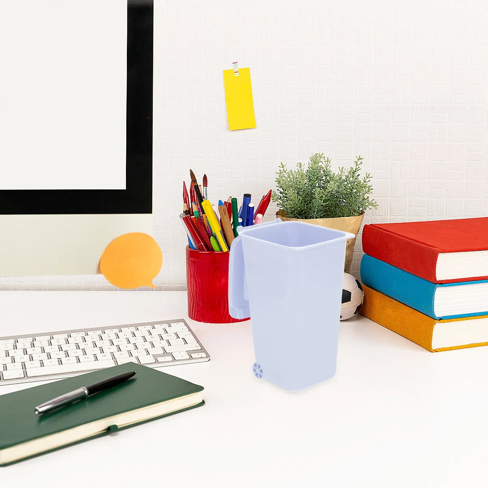 Mini Cestino da Scrivania in Materiale PP, Organizzatore Multifunzione per Cucina, Camera da Letto, Studio, Salvaspazio per Piccoli Ambienti
