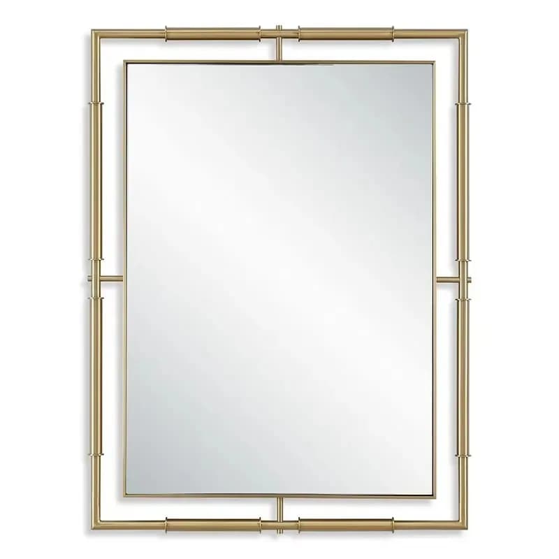 Luxury Vintage Iron Wall Mounted Mirror Durable Modern Home Living Room Bathroom Hallway Bedroom Vanity