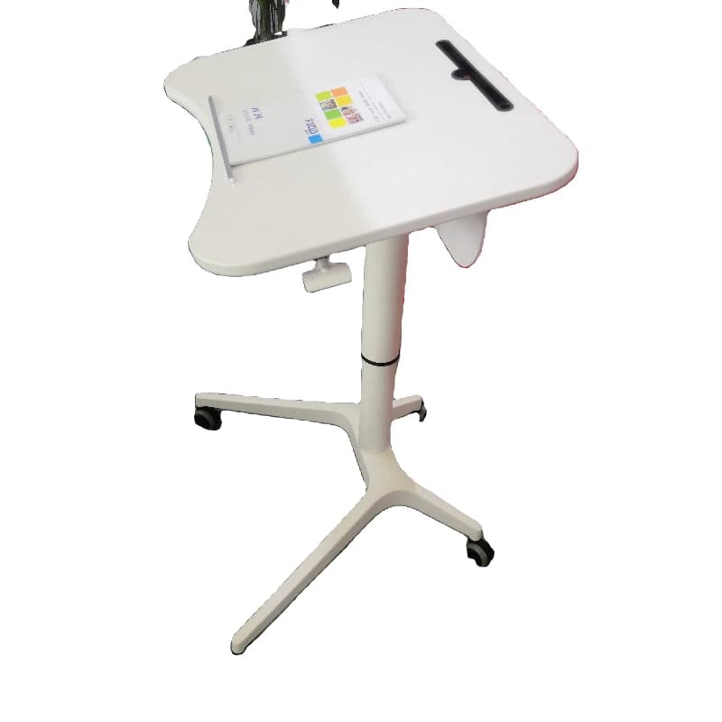 Podio regolabile in altezza Supporto semplice per laptop con rotelle e barre pneumatiche Podio di presentazione