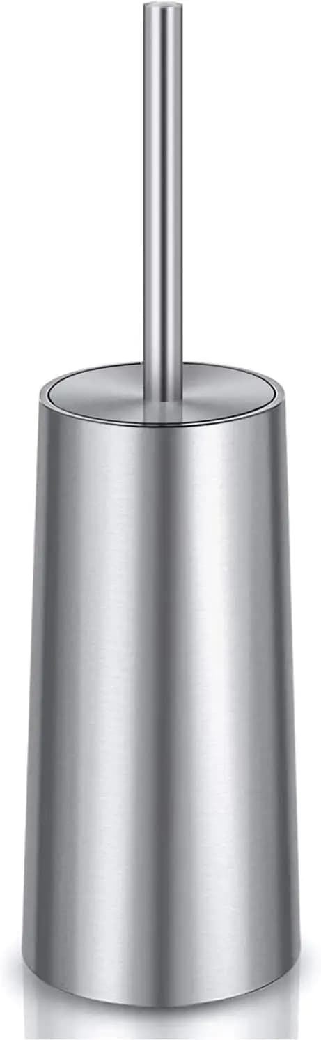 Spazzola per WC e Portaspazzola in Acciaio Inox 304 - Ergonomica, Elegante, Resistente per il Bagno