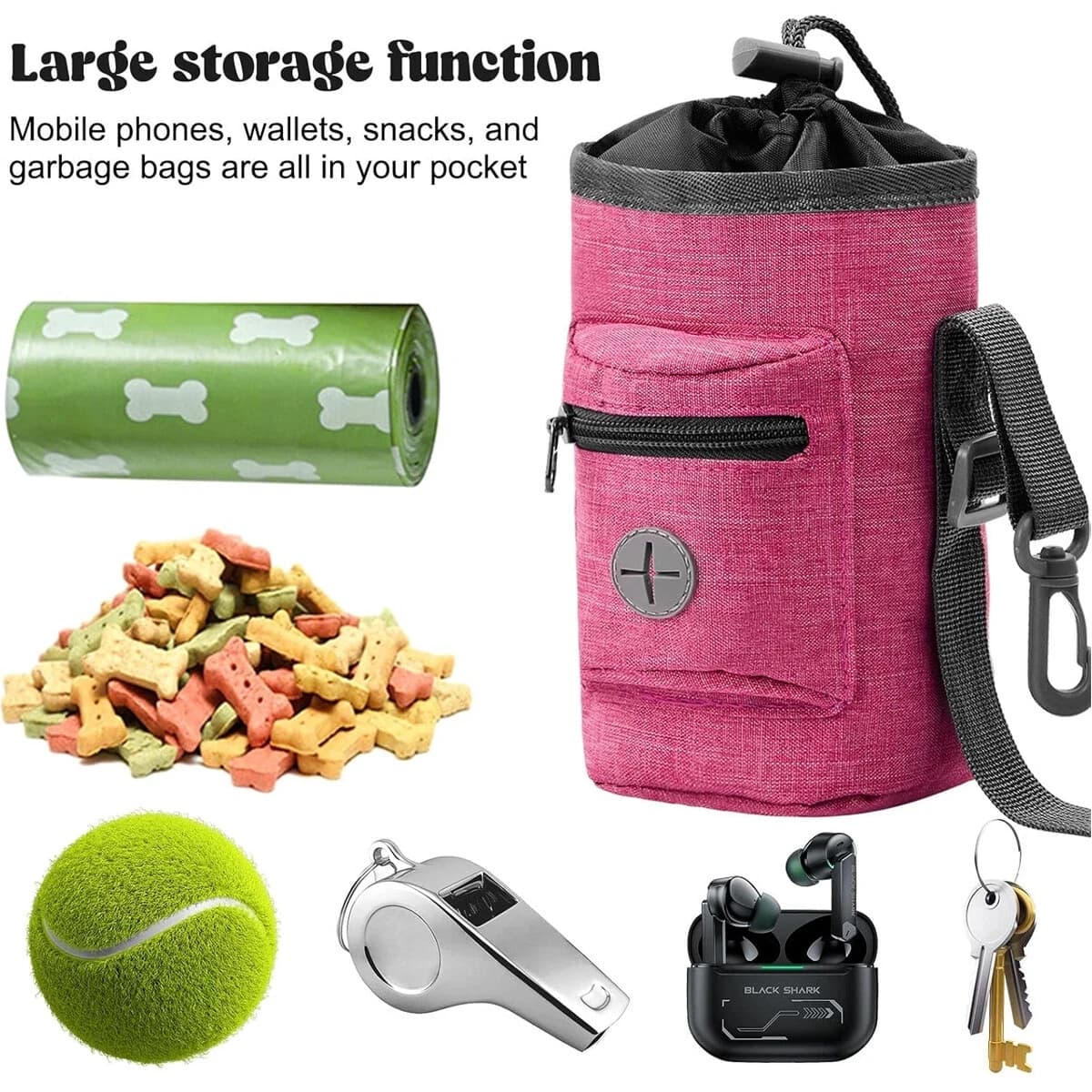 Borsa da Cintura per Addestramento Cani, Portatile, per Esterni, Contenitore per Sacchetti Igienici e Snack, Accessori per Animali Domestici