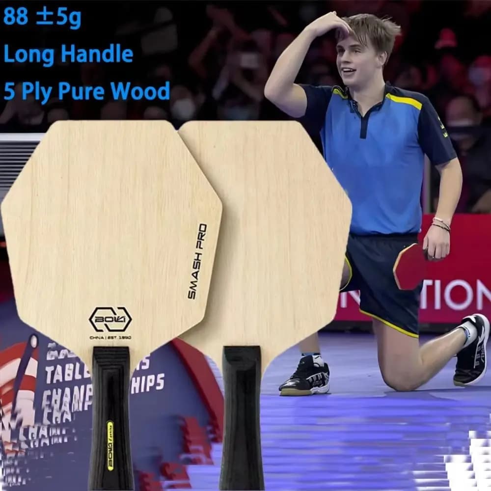 New Ping Pong Rack at 5 Roads, Long Hexagonal Handle in Pure Wood, Professional Table Tennis Rack