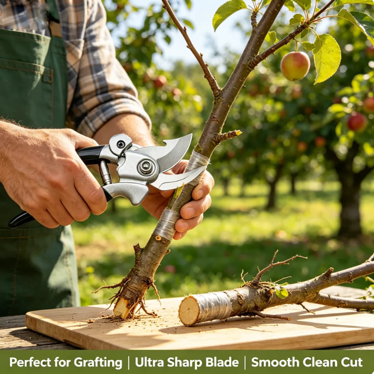 Sharp and Non-Slip Pruning Shears for Green Plants Flowers Orchards Grafting and Landscaping Specialized Gardening Shears Tool