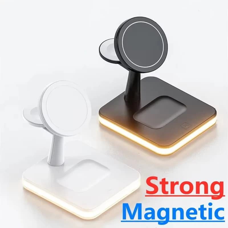 Wireless 3 in 1 30W Charger Support for iPhone 12 13 Pro Max Mini Dock Station Magnetic Fast Charging for Airpods Pro/Apple watch