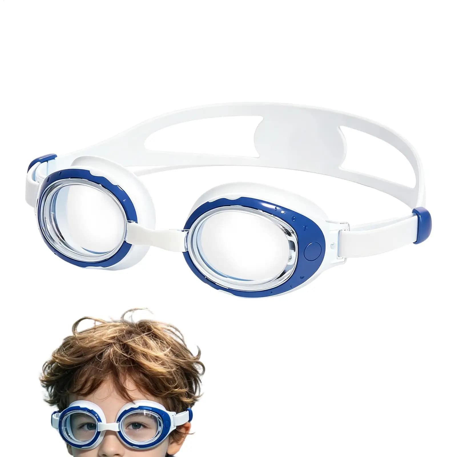 Occhialini da nuoto per bambini Occhiali da piscina regolabili in silicone antiappannamento Occhiali protettivi per gli occhi per sport acquatici per bambini dai 3 ai 12 anni, ragazze e ragazzi