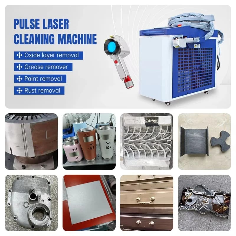 Portable 200W Pulse Laser Cleaner for Paint Oil Rust Deep Cleaning Glass Stone Steel Plastic Metal