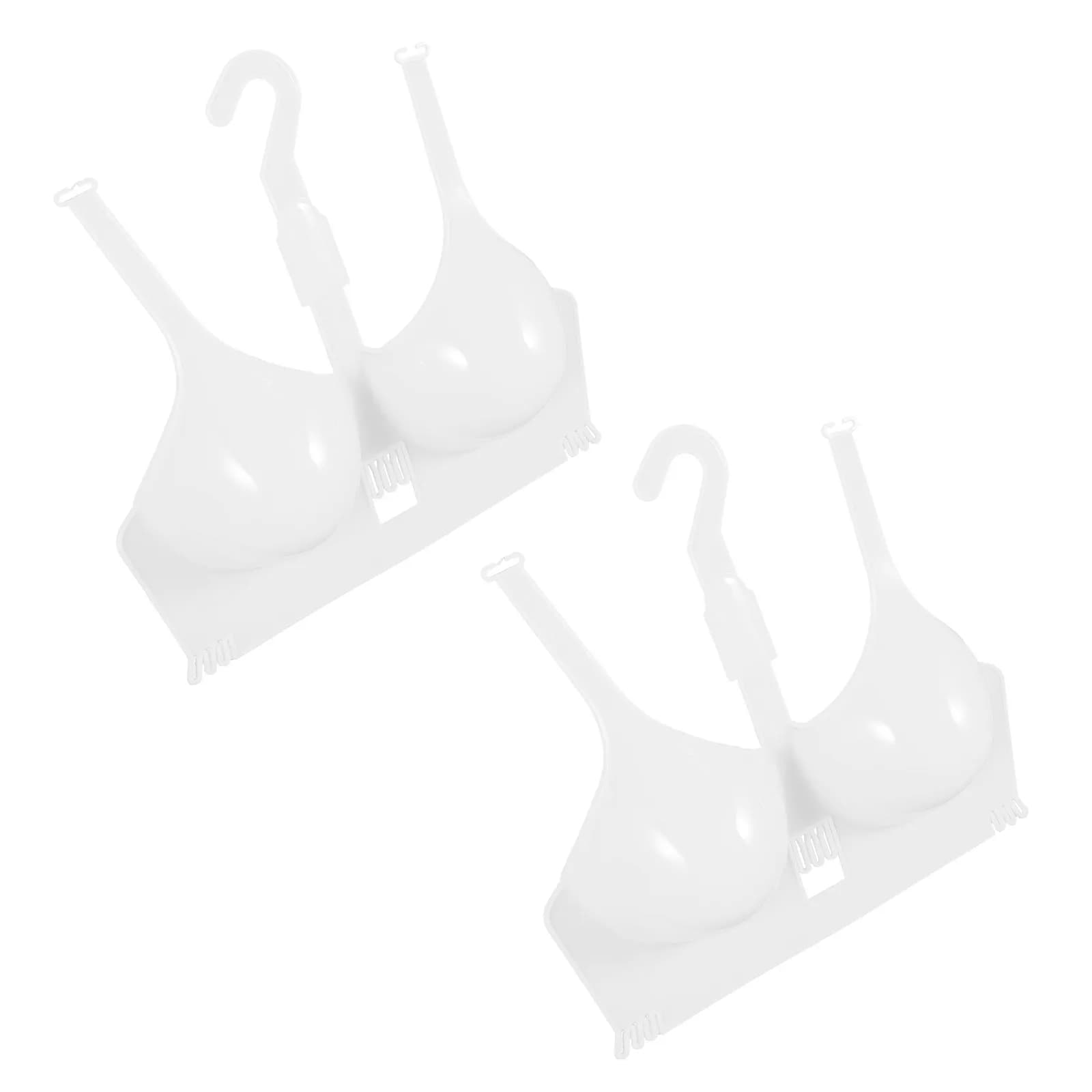 2Pcs Women Bra Display Mannequin Plastic Underwear Hanger Clothes Store Shop Display Fixture Bra Mannequin Underwear Hanger
