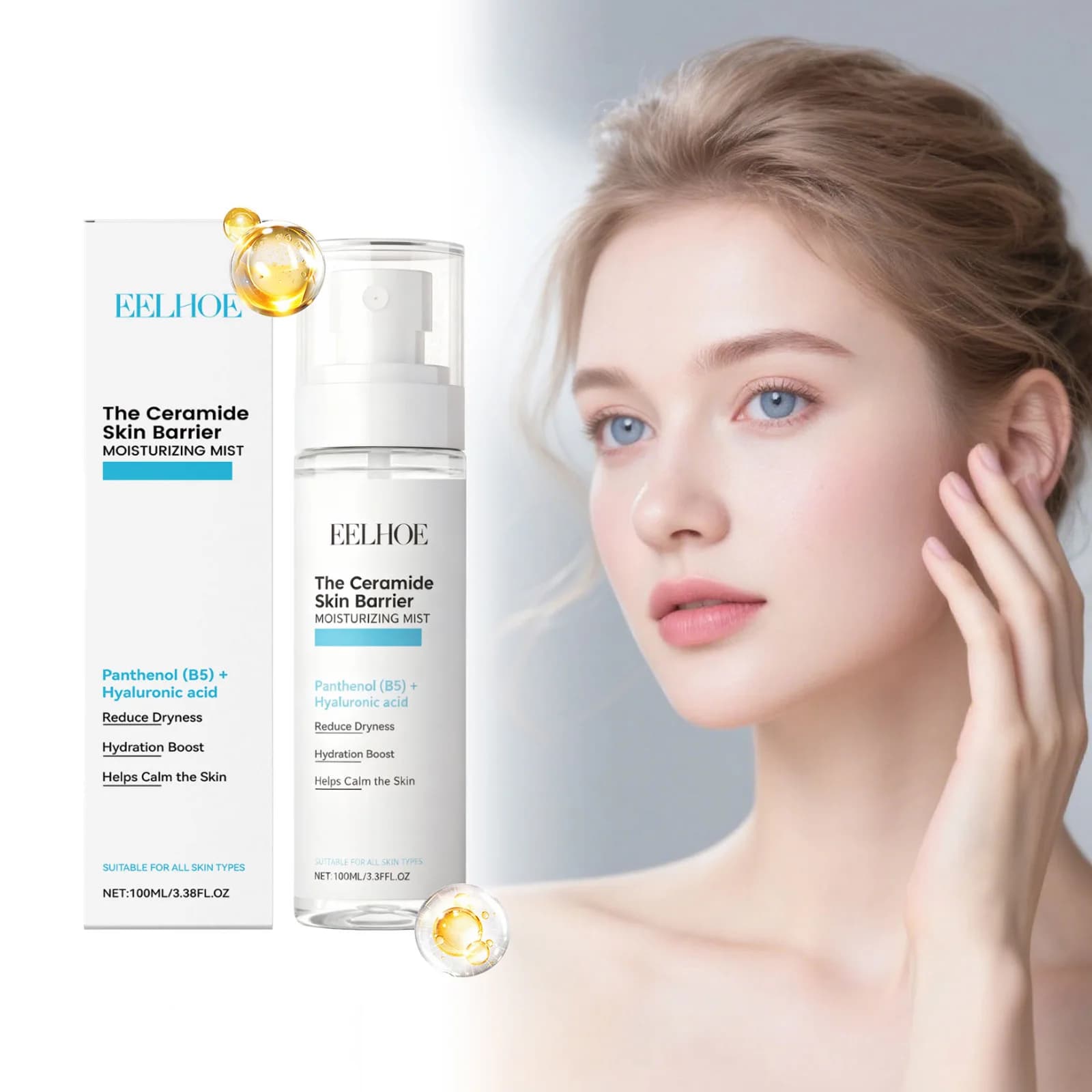 Acido ialuronico Idratante Viso Nebbia Controllo dell'olio Minimizza i pori Stroda la pelle Lenisce Lifting Illuminante Tonico rinfrescante Spray