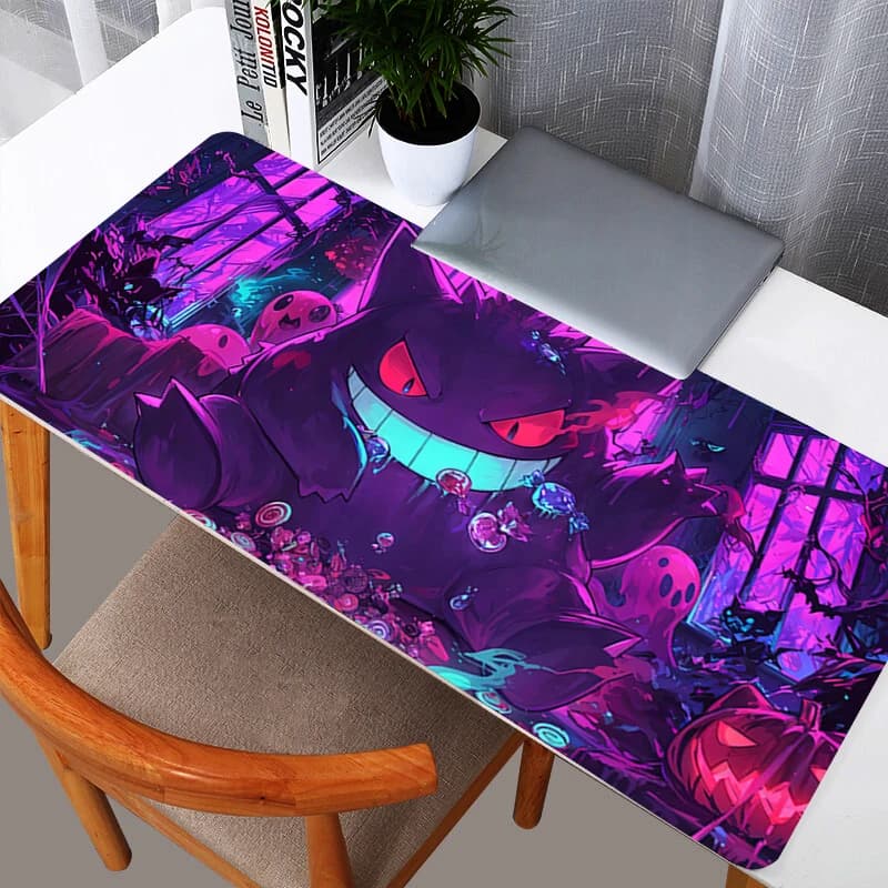 Tappetini per mouse Gengar Anime Accessori da gioco Mousepad Gamer PC Completo Tappetino per tastiera per computer Durevole Anime Varmilo