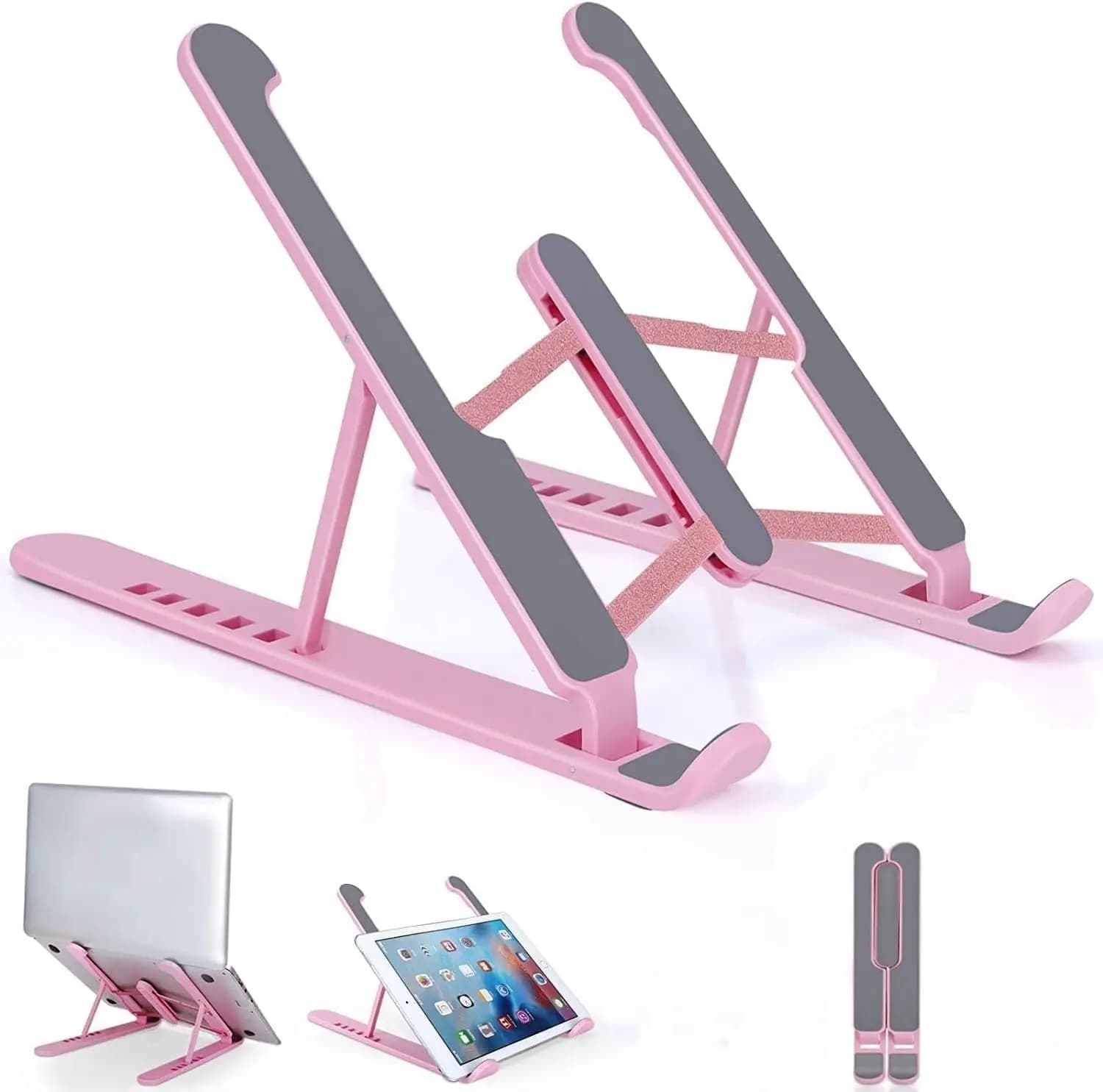 Supporto Regolabile per Laptop, Rialzo Portatile Pieghevole per Scrivania, Compatibile con Laptop da 10-17.3 Pollici