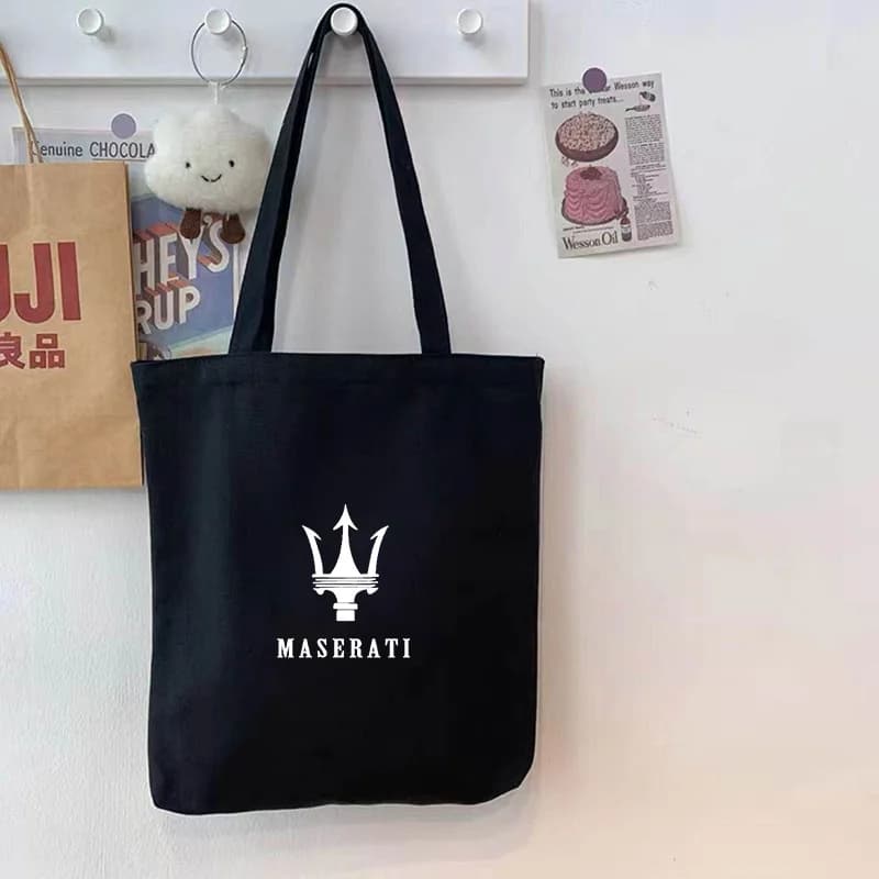 Fashion Canvas Bag Single Shoulder Hand-held Shopping Bag Tote Bag For Maserati Ghibli GT GC Le Granturismo Quattroporte Levante