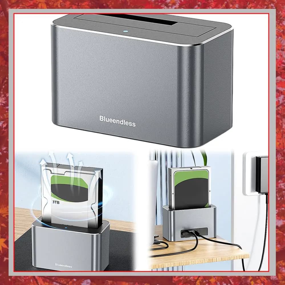 Hard Drive Dock SAS/SATA Hard Drive Enclosure 5Gbps USB External Disk Box Enclosure Case for 2.5 & 3.5 Inch SATA/SAS HDD SSD