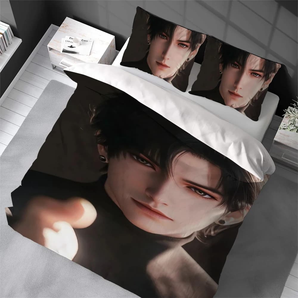 Set Copripiumino Love and Deepspace Zayne, Morbido e Confortevole, 3 Pezzi, Estivo, per Studenti, Dormitorio, Casa, Culla, Venditore di Biancheria da Letto