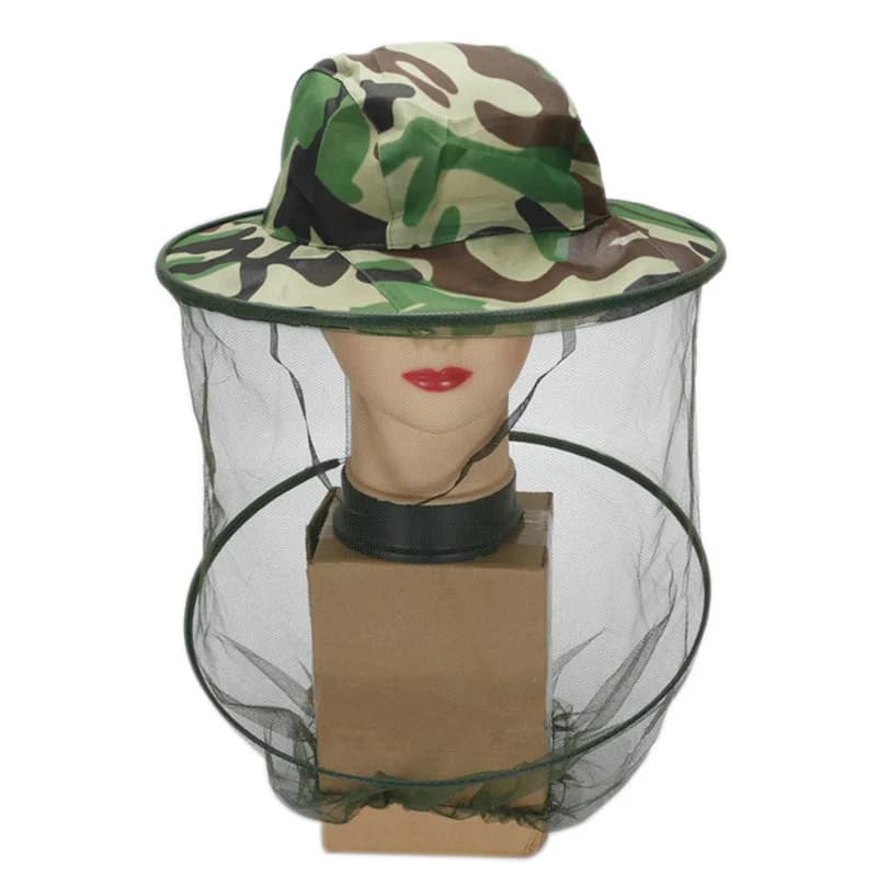 Fashion Insect Mosquito Net Mesh Face Fishing Hunting Outdoor Camping Hat Anti Mosquito Fishing Cap Breathable Mesh Hat