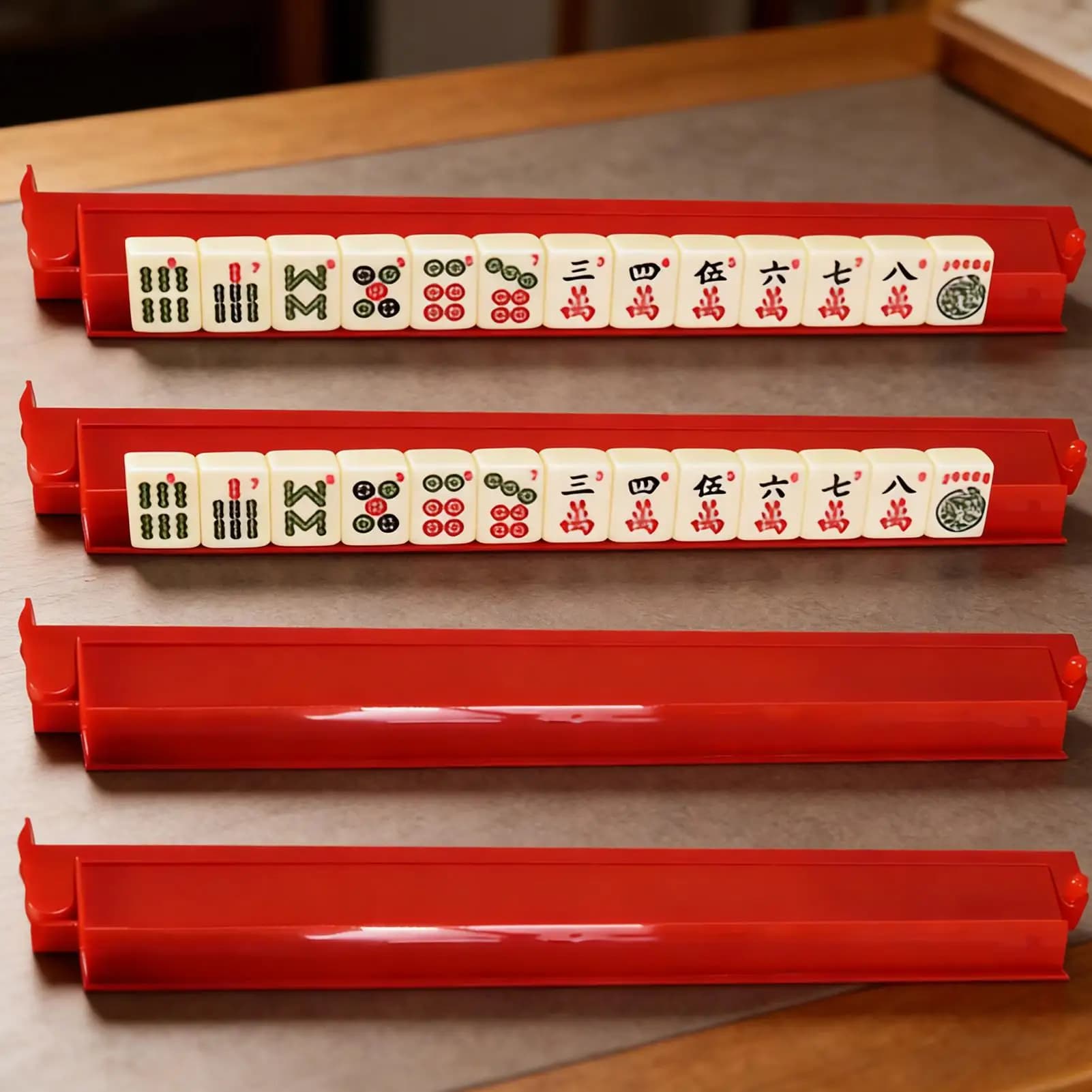 Supporti compatti per tessere Mahjong, supporti per domino, porta tessere Majiang per casa, viaggi, club, vacanze, feste