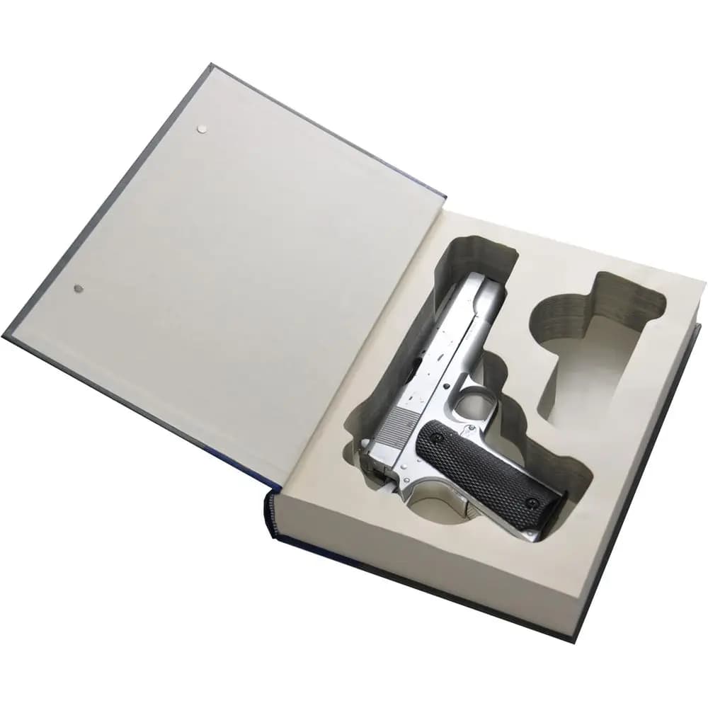 Cassaforte a forma di libro con scomparto nascosto per diverse dimensioni di pistole con slot per caricatore - Ideale per Glock, Ruger, Springfield, S&W, Colt, CZ, S