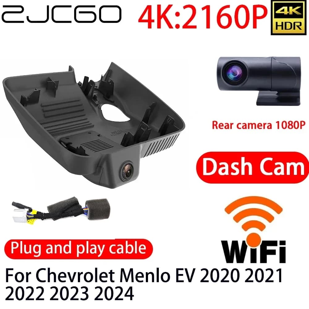 ZJCGO 4K DVR Dash Cam Wifi Front Camera Rear 24 Hour Monitor For Chevrolet Menlo EV 2020 2021 2022 2023 2024