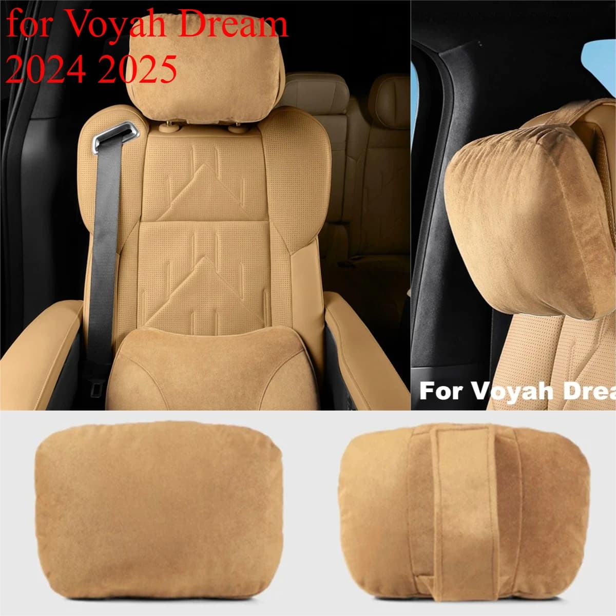 for Voyah Dream 2024 2025 Suede Comfortable Headrest Neck Pillow Accessories Car Neck Pillow Traveling