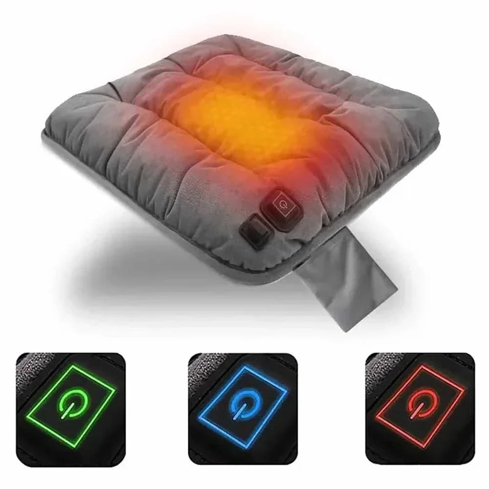 Heated Seat Cushion Office USB Winter Warmer Temperature Adjustable Graphene 5V Electric Heating Cushion Pad 3 Layer Blanket