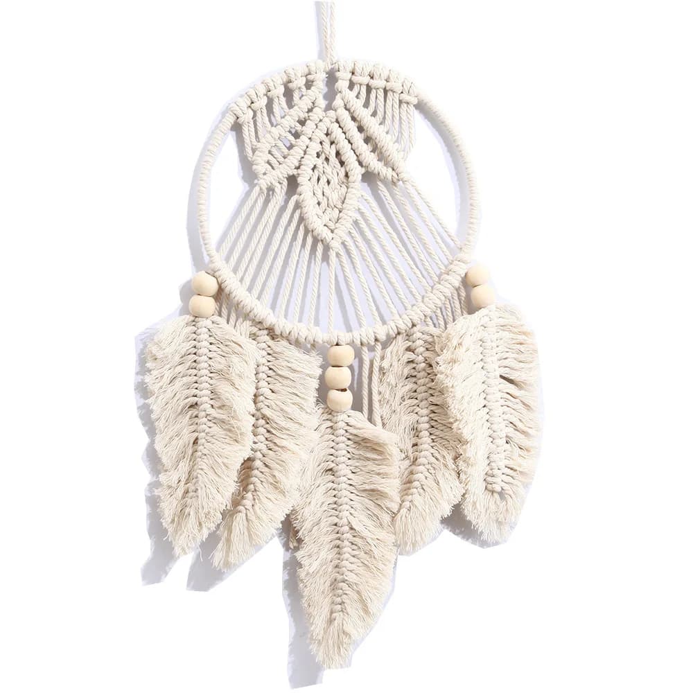 Home decoration wall art gifts handmade cotton woven fringed decorative pendants wall hanging dream catcher