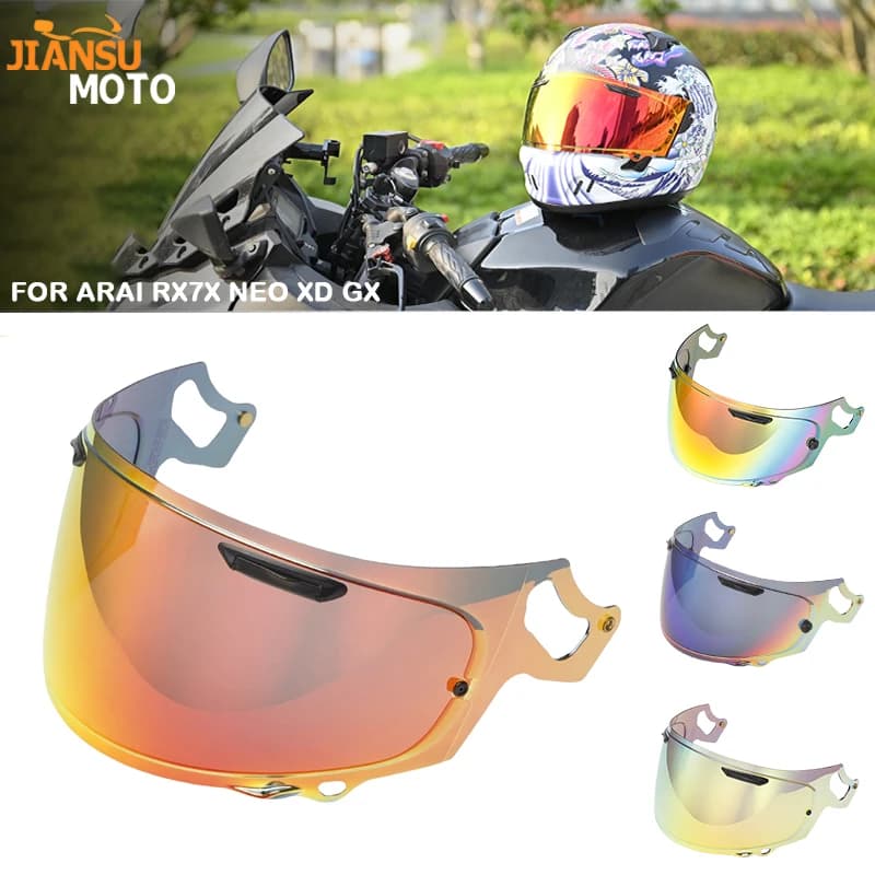 Visiera dell'obiettivo del casco casco da Motocross casco integrale da moto occhiali con lenti Shied per Arai RX-7X RX7X CORSAIR-X RX-7V VAS-V