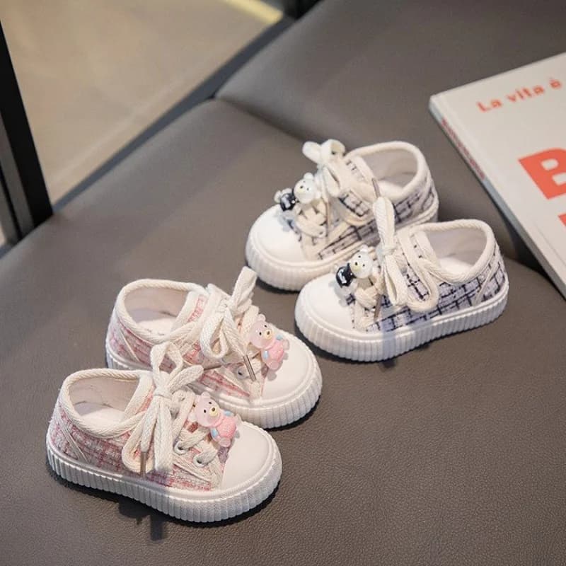 Spring Autumn Fashion Kids Canvas Shoes Casual Sport Boys Girls Sneakers Shoes Soft Rubber Sole Baby Flat Canvas Shoes 21-26