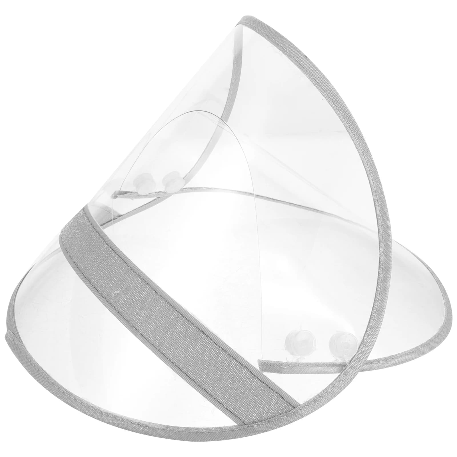 Cappello impermeabile impermeabile Cappello con visiera Protezione per il viso Nastro per visiera Accessorio per cappuccio antipioggia trasparente staccabile