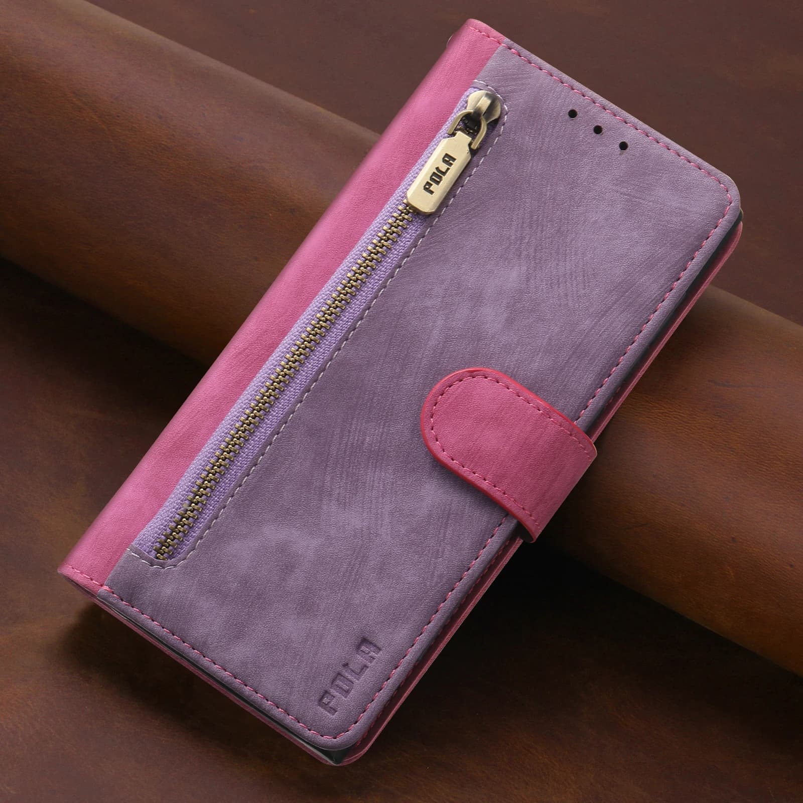 Custodia in pelle con portafoglio con cerniera per Samsung Galaxy S23 S25 Ultra S24 FE S21 A16 A26 A36 A56 A55 A15 A35 Carta Solt Book Bag RFID Cover